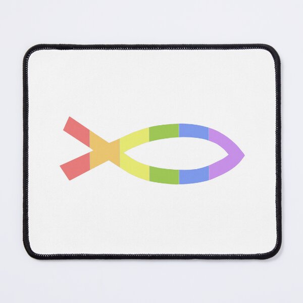 Item preview, Affirming Christian Fish - Prideful Jesus Fish designed and sold by BackgroundPixel.