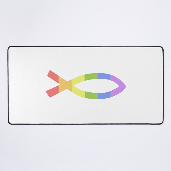 Item preview, Affirming Christian Fish - Prideful Jesus Fish designed and sold by BackgroundPixel.