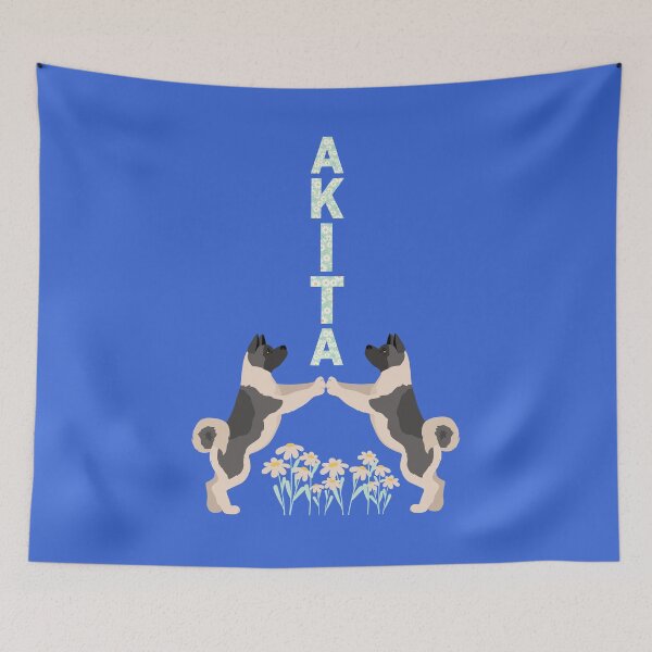 Item preview, Spring American Akita Dog with Flowers designed and sold by SeasonalDogs.