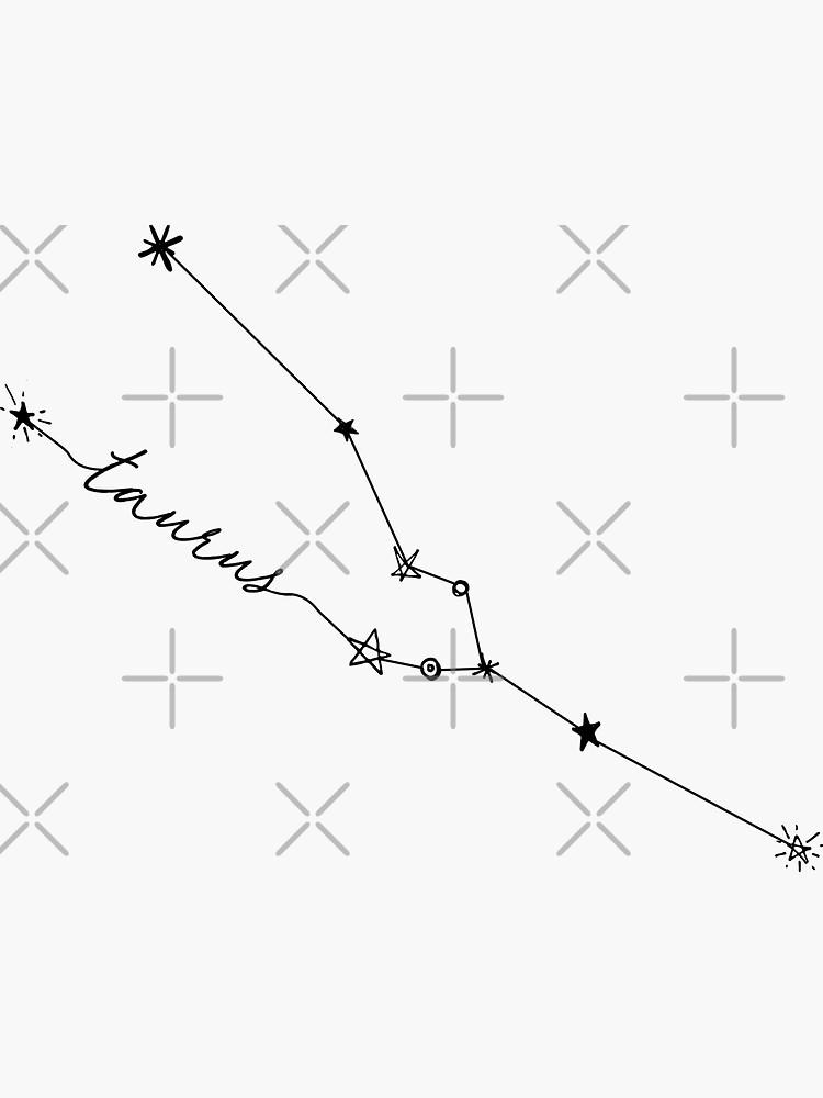 Taurus Zodiac Constellation Drawing Sticker by aterkaderk
