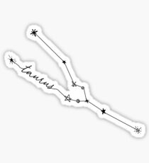 Taurus Zodiac Constellation Drawing Sticker Sticker