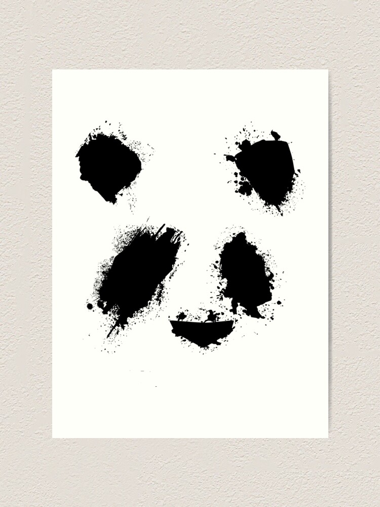 Malen Sie Splatter Panda Kunstdruck Von Kohs Redbubble