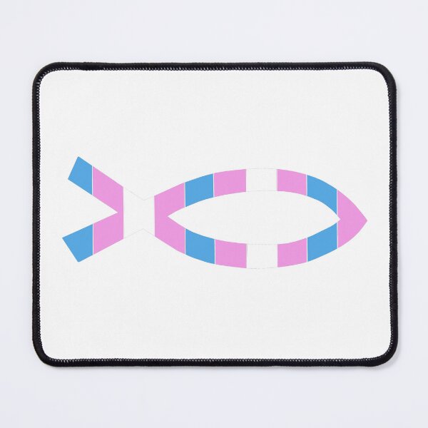 Item preview, Trans Pride Christian Fish - Affirming Pride Design designed and sold by BackgroundPixel.