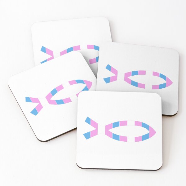 Item preview, Trans Pride Christian Fish - Affirming Pride Design designed and sold by BackgroundPixel.
