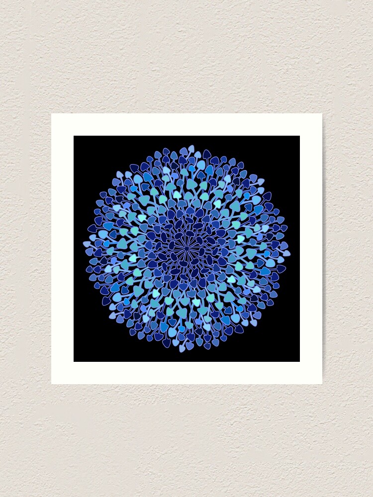 Colourful Mushroom Mandala Art Print