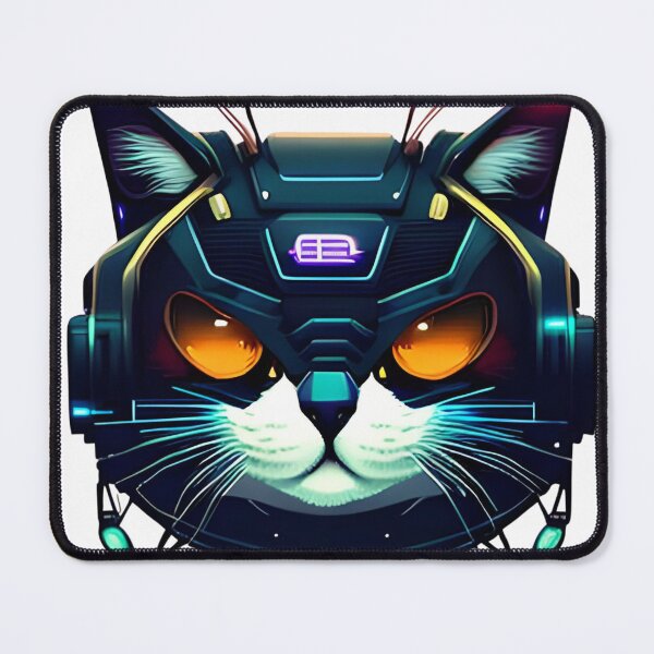 Item preview, cat mascot cyberpunk style designed and sold by ArtDesignUSA.