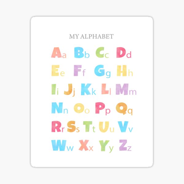 Item preview, Soft Colorful Alphabet designed and sold by famington.
