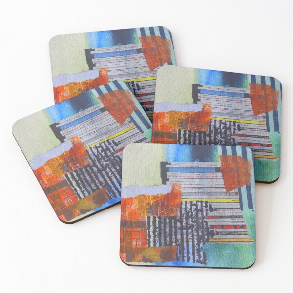 Item preview, Wild and Crazy Abstract Lines Torn Paper Collage designed and sold by NancyMerkle.