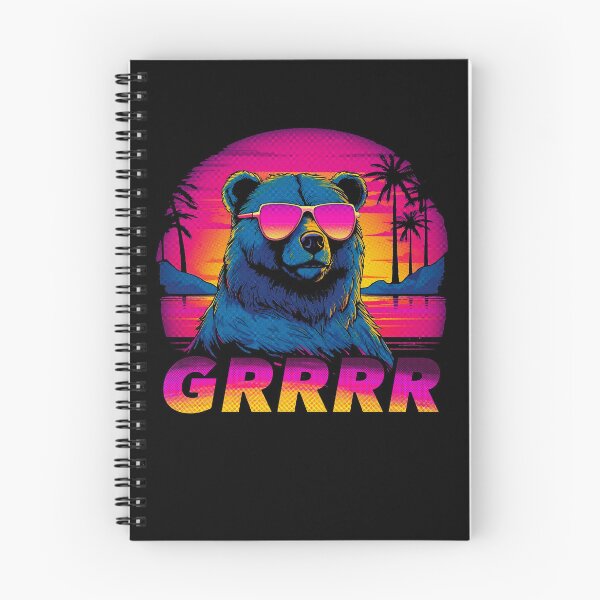 Item preview, GRRRR Synthwave Bear designed and sold by Albert Diggs.