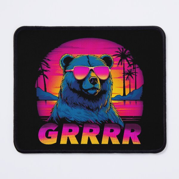 Item preview, GRRRR Synthwave Bear designed and sold by Albert Diggs.