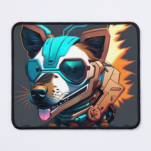 Item preview, dog mascot cyberpunk style designed and sold by ArtDesignUSA.