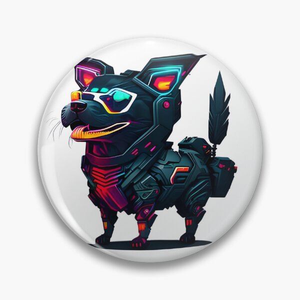 Item preview, dog mascot cyberpunk style designed and sold by ArtDesignUSA.