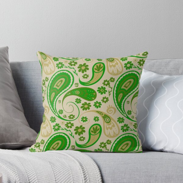 Aperçu de l'œuvre Printemps Paisley en vert créée et vendue par PetleyPatterns.