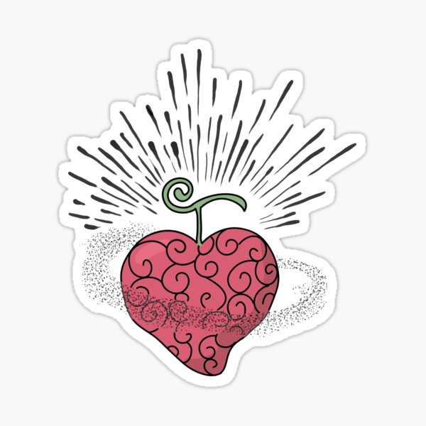 One Piece Heart Devil Fruit Pixel Art (Ope Ope) Sticker for Sale