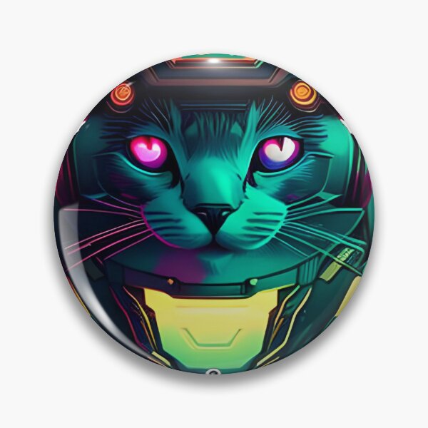Item preview, cat mascot cyberpunk style designed and sold by ArtDesignUSA.