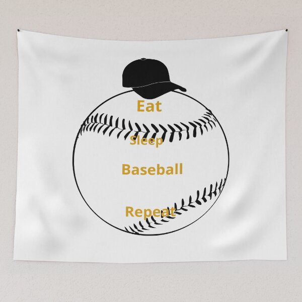 Item preview, Eat Sleep Baseball Repeat Baseball Player Funny Baseball  designed and sold by Moronova   ⭐⭐⭐⭐⭐.