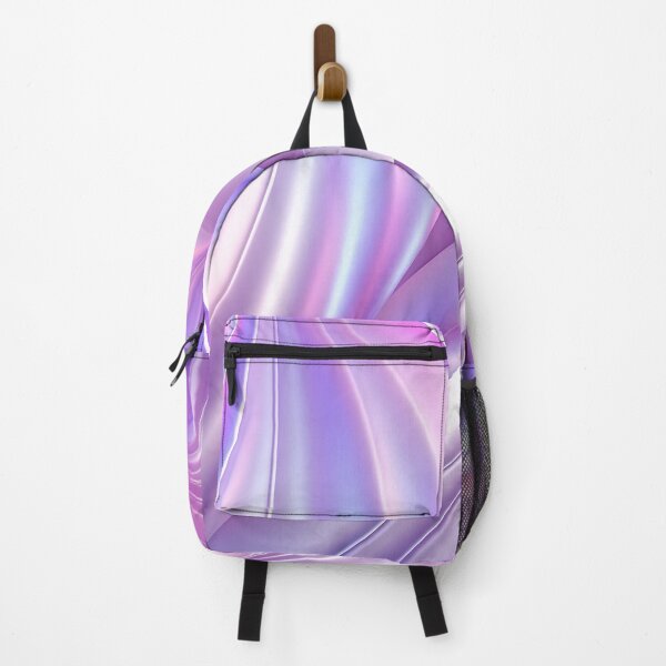 Item preview, Holographic neon curved wave in motion. Purple wallpaper background. Holographic gradient designed and sold by anytka.