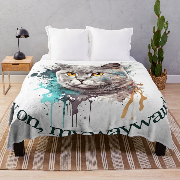 Item preview, British cat colorful with funny text quote designed and sold by ManuelAndreas.