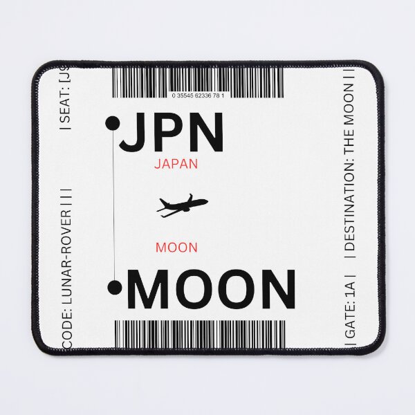 Item preview, Fly Me to the Moon: Boarding Pass Japan to Moon designed and sold by RedArtG09.