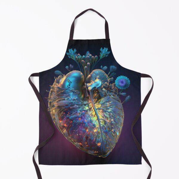 Item preview, Fractal energy heart with flowers inside designed and sold by oliviasunrise.