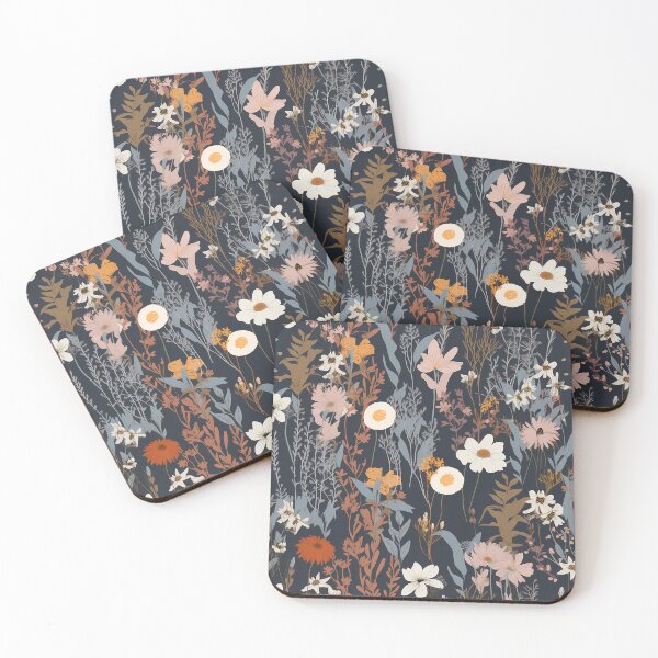 Item preview, Black vintage flower pattern  designed and sold by PolarInk.