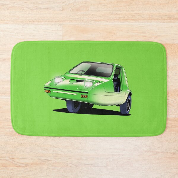 Item preview, Bond Bug three wheel car in lime green designed and sold by Webazoot Industries - Car Art.