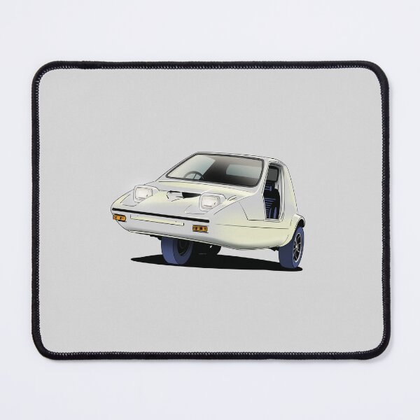 Item preview, White Bond Bug three wheel automobile designed and sold by Webazoot Industries - Car Art.