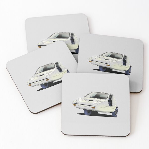 Item preview, White Bond Bug three wheel automobile designed and sold by Webazoot Industries - Car Art.