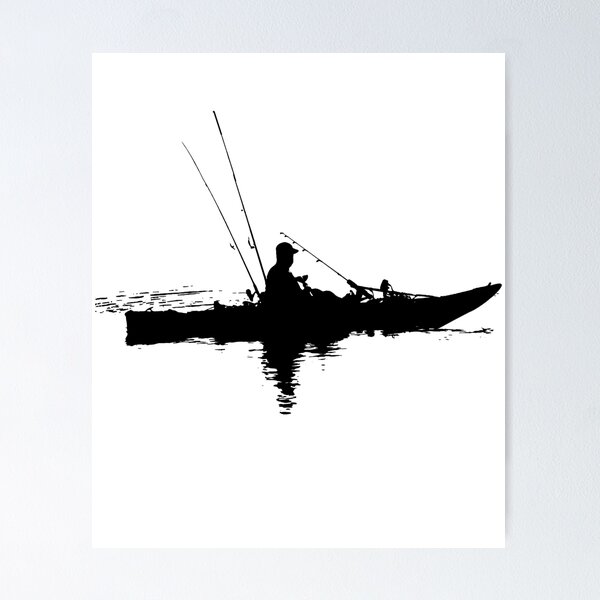 Kayak Fishing Poster for Sale by blueshore