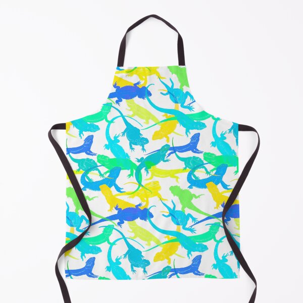 Item preview, Blue, Green, Teal, and yellow Bearded Dragon pattern designed and sold by saint-shores.