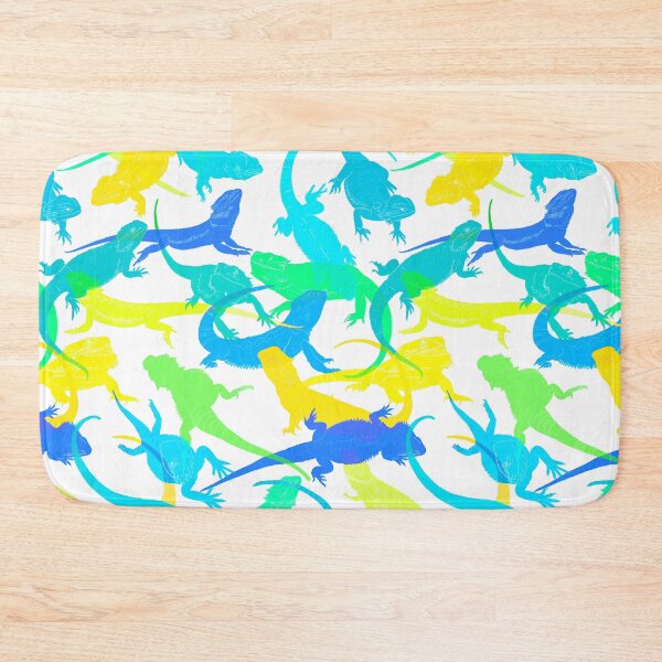 Item preview, Blue, Green, Teal, and yellow Bearded Dragon pattern  designed and sold by saint-shores.