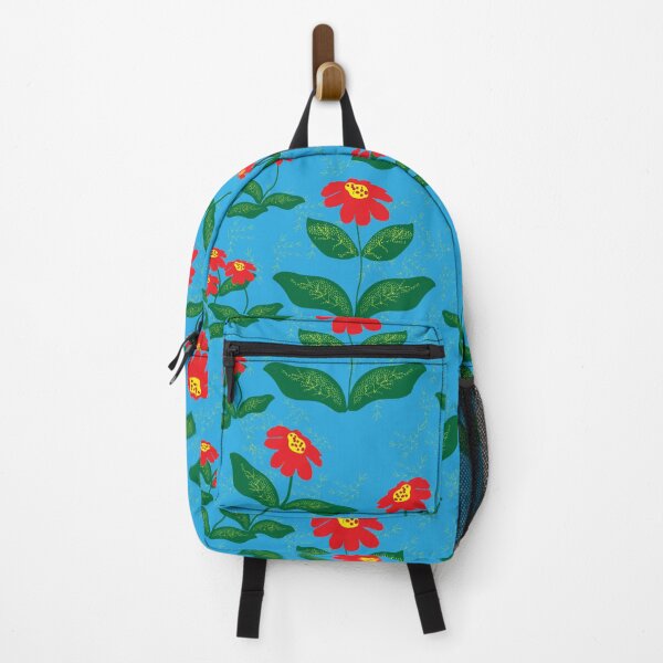 Item preview, RED FLOWERS ON BLUE TEXTURE designed and sold by ABEBERMANCHUTE.