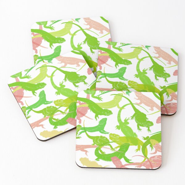 Item preview, Green and Salmon colored Bearded Dragon pattern  designed and sold by saint-shores.