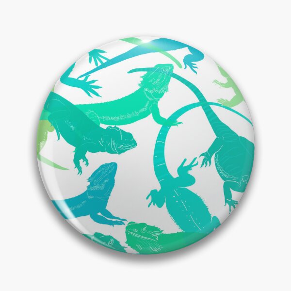 Item preview, Blue and Green faded Bearded Dragon pattern  designed and sold by saint-shores.