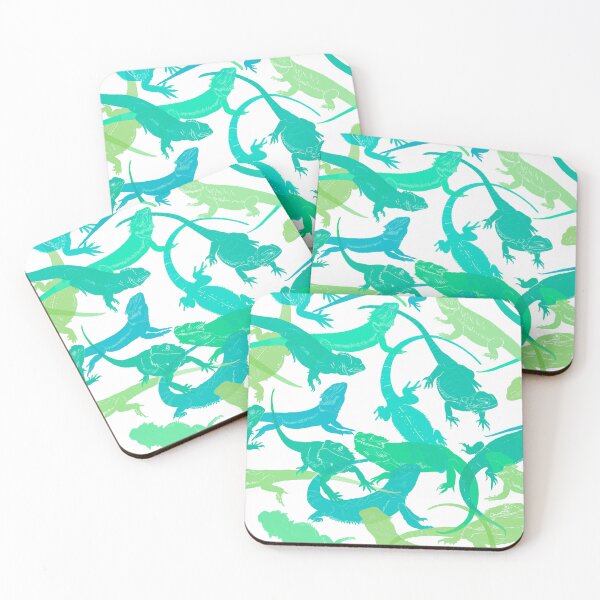Item preview, Blue and Green faded Bearded Dragon pattern  designed and sold by saint-shores.