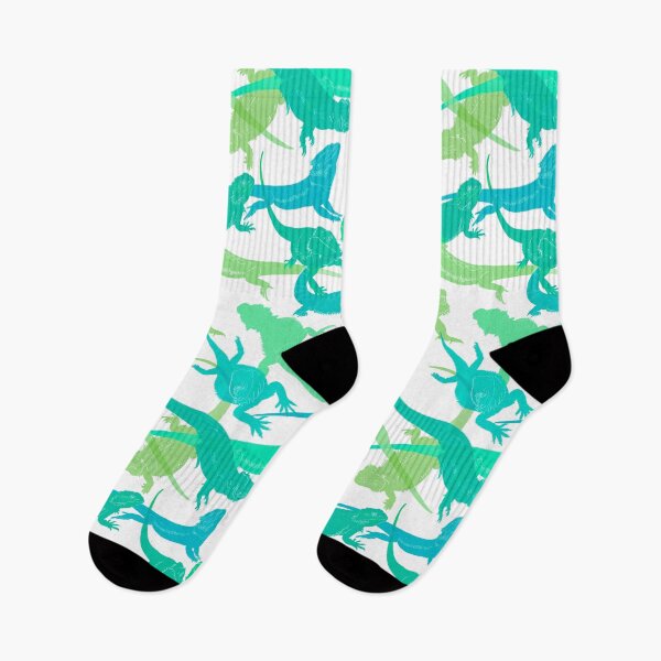 Item preview, Blue and Green faded Bearded Dragon pattern  designed and sold by saint-shores.