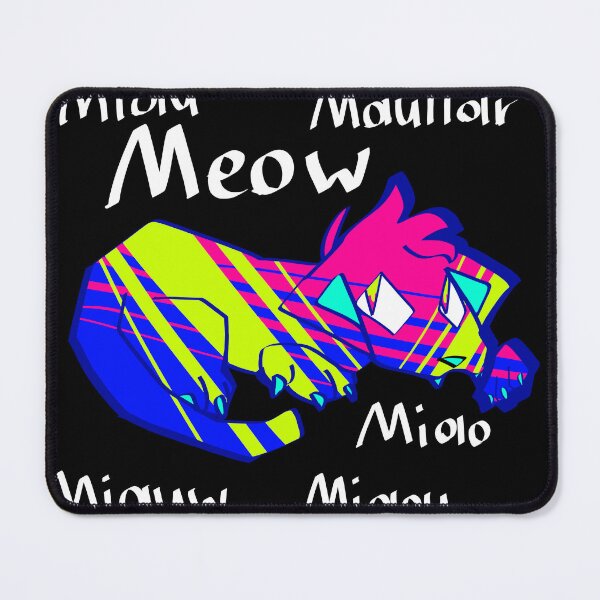 Item preview, funky neon cat meow in different languages designed and sold by kaiyak399.