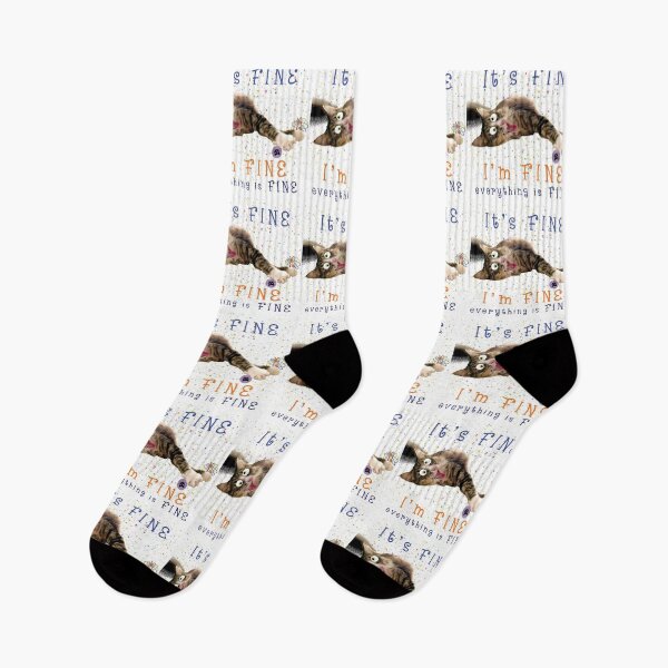 Item preview, It's FINE I'm FINE everything is FINE - Maine Coon fun designed and sold by StudioTanoshiiNeko.