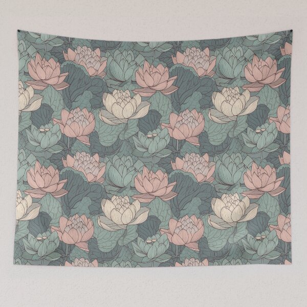 Item preview, Boho Lotus Pattern 13 | Beautiful Vintage Floral Seamless designed and sold by UmuuStudio.