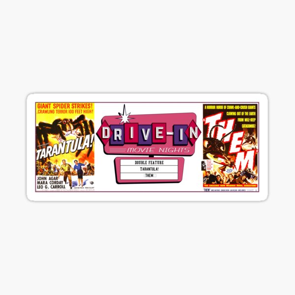 Drive In Movie Stickers for Sale, Free US Shipping