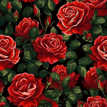 Artwork thumbnail, Red Roses pattern by soulfulfaces