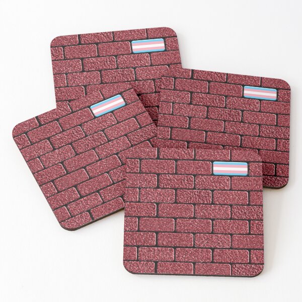 Item preview, Transgender Flag Brick in the Wall designed and sold by TheirChoice.