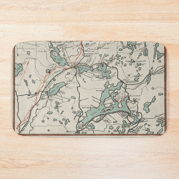 Item preview, 1930 Vintage Huntsville and Lake of Bays Region of Muskoka Map designed and sold by Gin  Neko.