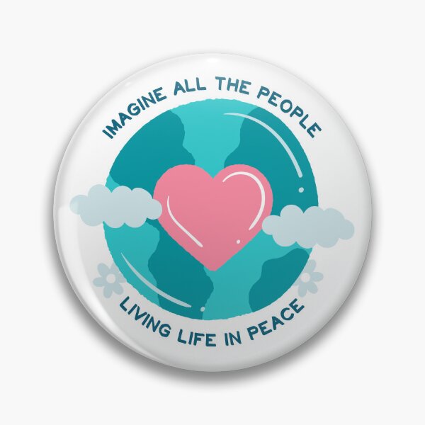 Item preview, Imagine All The People Living Life In Peace Motivation Quotes by John Lennon - Green designed and sold by CataRedBubble.