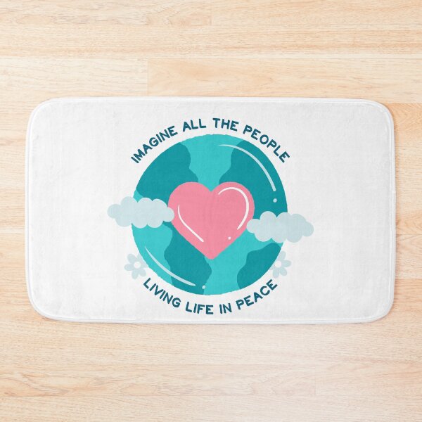 Item preview, Imagine All The People Living Life In Peace Motivation Quotes by John Lennon - Green designed and sold by CataRedBubble.
