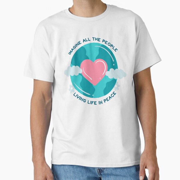 Item preview, Imagine All The People Living Life In Peace Motivation Quotes by John Lennon - Green designed and sold by CataRedBubble.