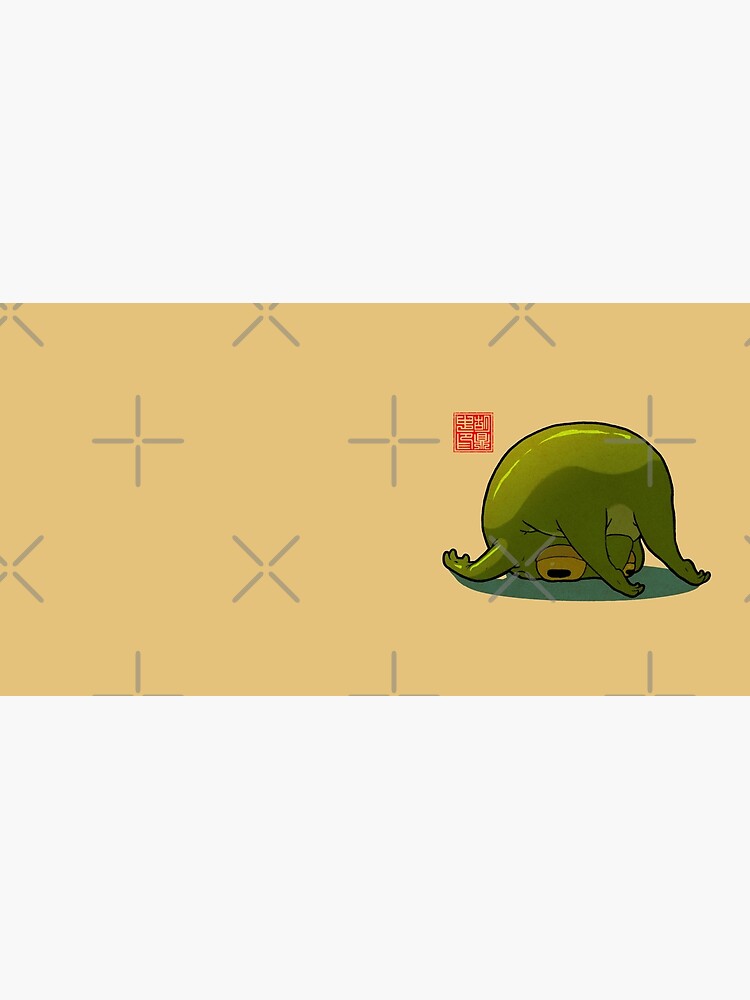 Thumbnail 5 of 5, Mouse Pad, Monday Mood Yoga Frog Folded designed and sold by DingHuArt.