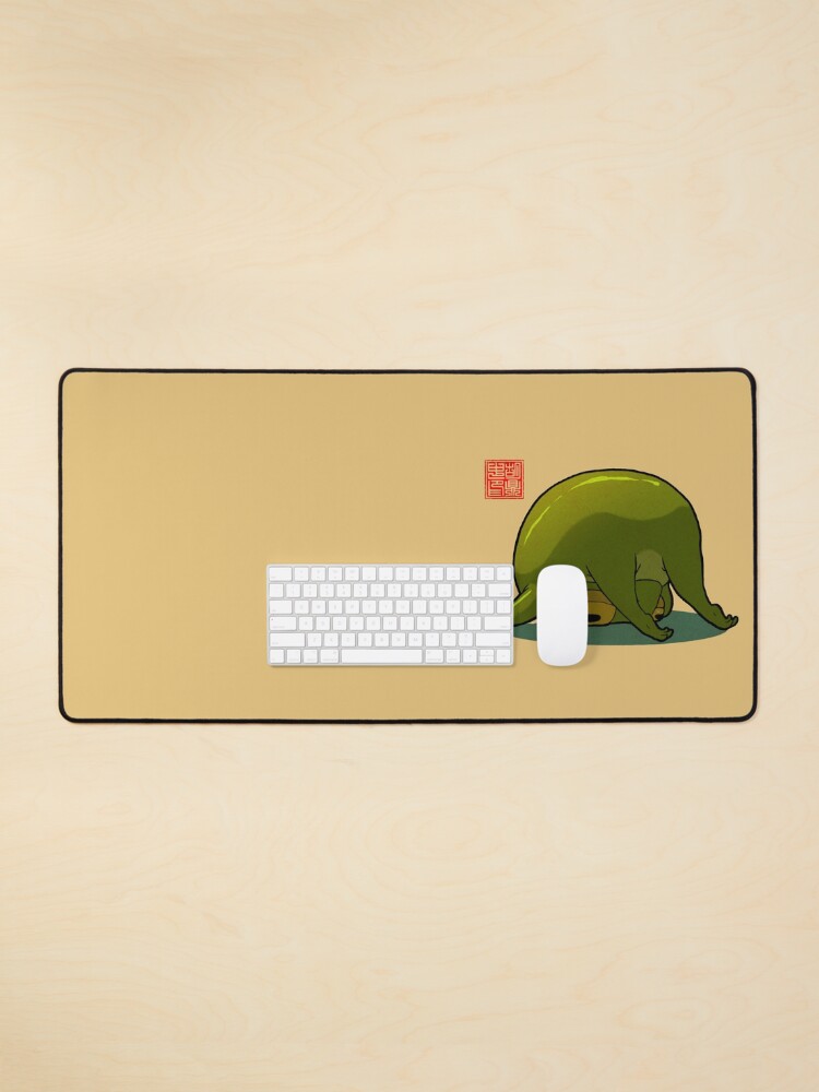 Thumbnail 1 of 5, Mouse Pad, Monday Mood Yoga Frog Folded designed and sold by DingHuArt.