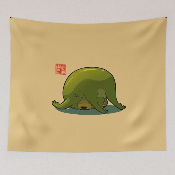 Item preview, Monday Mood Yoga Frog Folded designed and sold by DingHuArt.