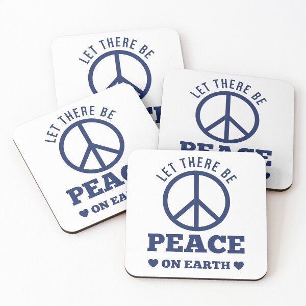 Item preview, Let There Be Peace - Inspirational Quote T-Shirt Blue designed and sold by CataRedBubble.